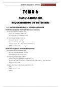 Tema 6 - Planificación del requerimiento de materiales