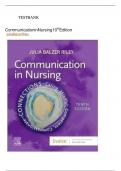 Test Bank for Communication in Nursing 10th Edition by Julia Balzer Riley 9780323871457 Chapter 1-30 Complete Guide.