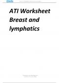 ATI Worksheet Breast and lymphatics