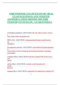 FIRE FIGHTER 1 STATE EXAM 250+ REALEXAM QUESTIONS AND VERIFIED ANSWERS LATEST EDITION 2025 FIREFIGHTER STATE EXAM –GUARANTEED A