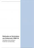 Volledige uitwerking | Methoden en Technieken van Onderzoek | MB0116 | Premaster Gezondheidswetenschappen en Bachelor Bedrijfskunde