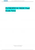 PATHOPHYSI NR283 Final Exam Notes.