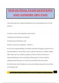 NUR 631 FINAL EXAM QUESTIONS AND ANSWERS 100% PASS