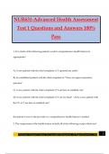 NUR631-Advanced Health Assessment Test 1 Questions and Answers 100% Pass