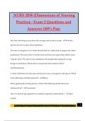 NURS 2058 (Dimensions of Nursing Practice) - Exam 2 Questions and Answers 100% Pass