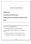 NURS 4212 (POPULATION HEALTH NURSING) COMPREHENSIVE FINALS REVIEW 2025