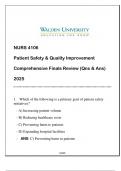 NURS 4106 (PATIENT SAFETY & QUALITY IMPROVEMENT) COMPREHENSIVE FINALS REVIEW