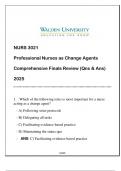 NURS 3021 (PROFESSIONAL NURSES AS CHANGE AGENTS) COMPREHENSIVE FINALS REVIEW 2025