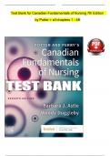 Canadian Fundamentals of Nursing, 6th Edition Test Bank by Potter All chapters 1-48 | A+ ULTIMATE GUIDE