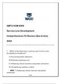 AMT2 6000 (SERVICE LINE DVPT) COMPREHENSIVE FA REVIEW 2025 ANSWERED