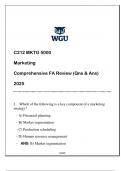 C212 MKTG 5000 (MARKETING) COMPREHENSIVE FA REVIEW 2025 ANSWERED