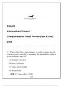 FIN 450 (INTERMEDIATE FINANCE) COMPREHENSIVE FINALS REVIEW 2025 ANSWERED.pdf