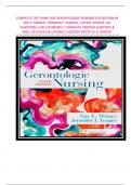 COMPLETE TEST BANK FOR GERONTOLOGIC NURSING 6TH EDITION BY SUE E. MEINER , JENNIFER J. YEAGER|| LATEST UPDATE, ALL CHAPTERS( 1-29) COVERERD|| COMPLETE VERIFIED CHAPTERS & WELL DETAILED SOLUTIONS|| ALREADY RATED A+|| NEWEST