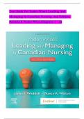 TEST BANK For Yoder-Wise’s Leading And Managing In Canadian Nursing, 2nd Edition, Patricia S. Yoder-Wise, Verified Chapters 1 - 32, Complete Newest Version