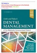 TEST BANK For Little and Falace's Dental Management of the Medically Compromised Patient, 10th Edition by Craig Miller Verified Chapters  Complete Study Guide Graded A+ Guaranteed Pass