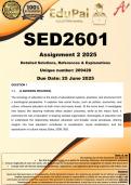 SED2601 Assignment 2 (COMPLETE ANSWERS 2025 (209428) - DUE 25 June 2025