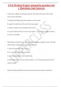 CNA Written Exam ( prometric practice test  ) Questions And Answers