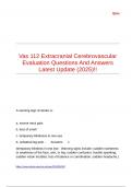 Vas 112 Extracranial Cerebrovascular Evaluation Questions And Answers Latest Update (2025)!!