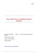 Nurs 5220 Test 1 Verified Answers (2025)!!