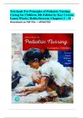 Test bank For Principles of Pediatric Nursing Caring for Children, 8th Edition by Kay Cowen; Laura Wisely; Robin Dawson; Chapters 1 – 31 > Download as Pdf File < UPDATED  2025