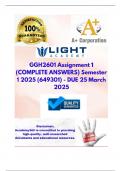 GGH2601 Assignment 1 (COMPLETE ANSWERS) Semester 1 2025 (649301) - DUE 25 March 2025; 100% TRUSTED Complete, trusted solutions and explanations