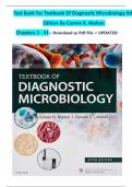 Test Bank For Textbook Of Diagnostic Microbiology 6th Edition By Connie R. Mahon Chapters 1 - 41> Download as Pdf File < UPDATED  2025