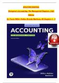 Solutions Manual Horngrens Accounting, The Managerial Chapters 14th Edition