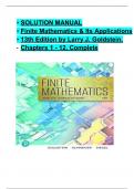 Solution Manual for Finite Mathematics and its Applications 13th edition larry j goldstein