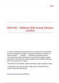 Mrkt 492 - Midterm With Actual Solution (2025)!!