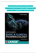 TEST BANK For Katzung's Basic and Clinical Pharmacology, 16th Edition By Todd W. Vanderah Verified Chapters 1 - 66 ||Complete A+ Guide