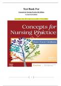 Test Bank For Concepts for Nursing Practice 4th Edition by Jean Foret Giddens. Latest Edition 2025|| 100% Verified Answers|| ISBN-13 978-0323809825