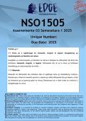 NSO1505 Assignment 3 PORTFOLIO (ANSWERS) Semester 1 2025 - DISTINCTION GUARANTEED