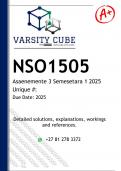 NSO1505 Assignment 3 (DETAILED ANSWERS) Semester 1 2025 - DISTINCTION GUARANTEED