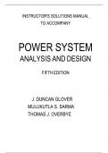 Solution Manual For Power System Analysis and Design 7th Edition by J. Duncan Glover, Mulukutla S. Sarma, Thomas Overbye, Adam Birchfield