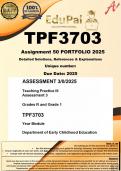 TPF3703 Assignment 50 PORTFOLIO (COMPLETE ANSWERS) 2025