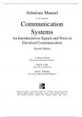 Solutions Manual to accompany Communication Systems An Introduction to Signals and Noise in Electrical Communication