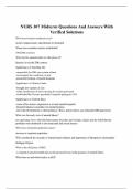 NURS 307 Midterm Questions And Answers With Verified Solutions