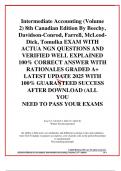 Intermediate Accounting (Volume 2) 8th Canadian Edition By Beechy, Davidson-Conrod, Farrell, McLeod-Dick, Tomulka EXAM WITH ACTUA NGN QUESTIONS AND VERIFIED WELL EXPLAINED 100% CORRECT ANSWER WITH RATIONALES GRADED A+ LATEST UPDATE 2025 WITH 100% GUARANTE