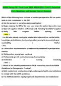 AORN Periop 101 Final Exam TEST BANK (2024 / 2025) Expected 250+ Questions and Revised Correct Answers. with 100% Guarantee Pass