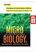 Test Bank for Microbiology: An Evolving Science 5th Edition by Slonczewski & Foster, All Chapters 1 - 28 Complete, Verified Latest Edition