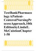 TEST BANK FOR PHARMACOLOGY 10TH EDITION BY MCCUISTION ALL QUESTIONS AND CORRECT ANSWERS