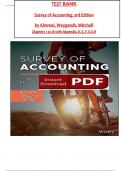 Test Bank - for Survey of Accounting 3rd Edition by Paul D. Kimmel, Jerry J. Weygandt, Jill E. Mitchell,  All  Chapters Covered ,Latest Edition