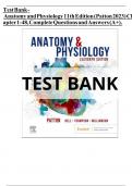 Test Bank - Anatomy and Physiology, 11th Edition (Patton, 2023), Chapter 1-48 | All Chapters