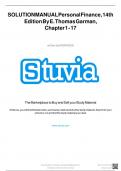 SOLUTION MANUAL Personal Finance, 14th Edition By E. Thomas Garman, Chapter 1 - 17