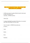  WGU C484 ORGANIZATIONAL BEHAVIOUR TEST QUESTIONS WITH ANSWERS