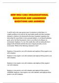 NEW WGU C484 ORGANIZATIONAL BEHAVIOUR AND LEADERSHIP QUESTIONS AND ANSWERS