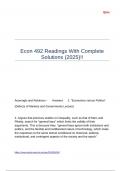 Econ 492 Readings With Complete Solutions (2025)!!