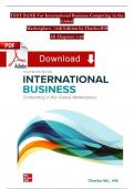 TEST BANK For International Business: Competing in the Global Marketplace, 14th Edition By Charles Hill. All Chapters 1-20. (Complete PDF Download) Updated A+ Newest Version