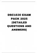 DSC1630 EXAM PACK 2025 {DETAILED QUESTIONS AND ANSWERS}