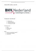 BHV certificaat - oefentoets 70 veel voorkomende vragen en antwoorden - Brand, ontruiming en EHBO + kernbegrippen + trends en ontw. + examentips